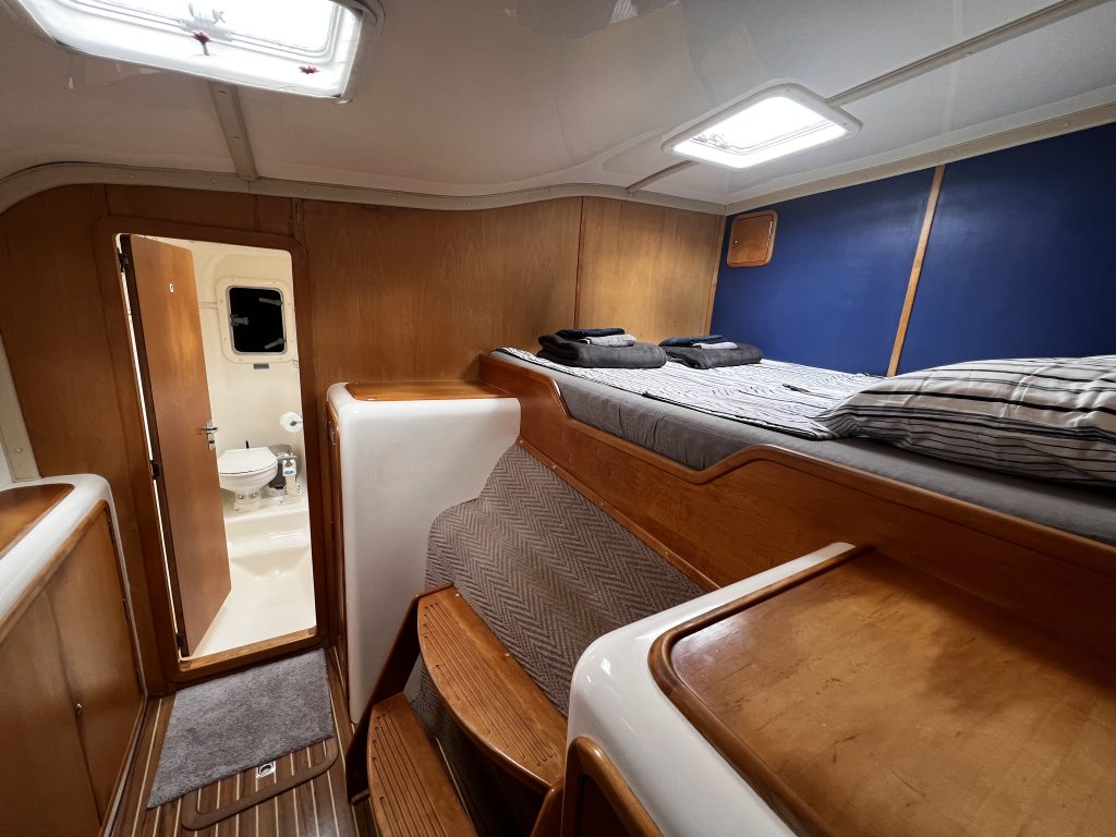 Luxury catamaran accommodation at Akua Aminata